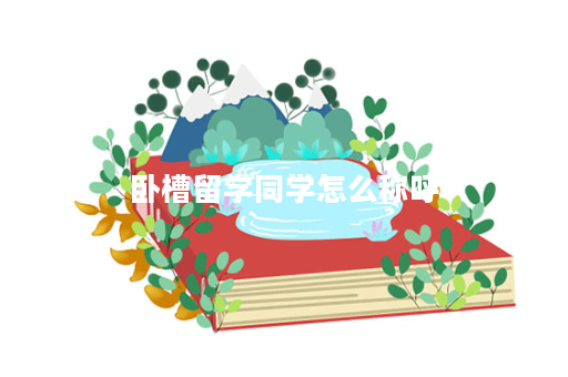 卧槽留学同学怎么称呼